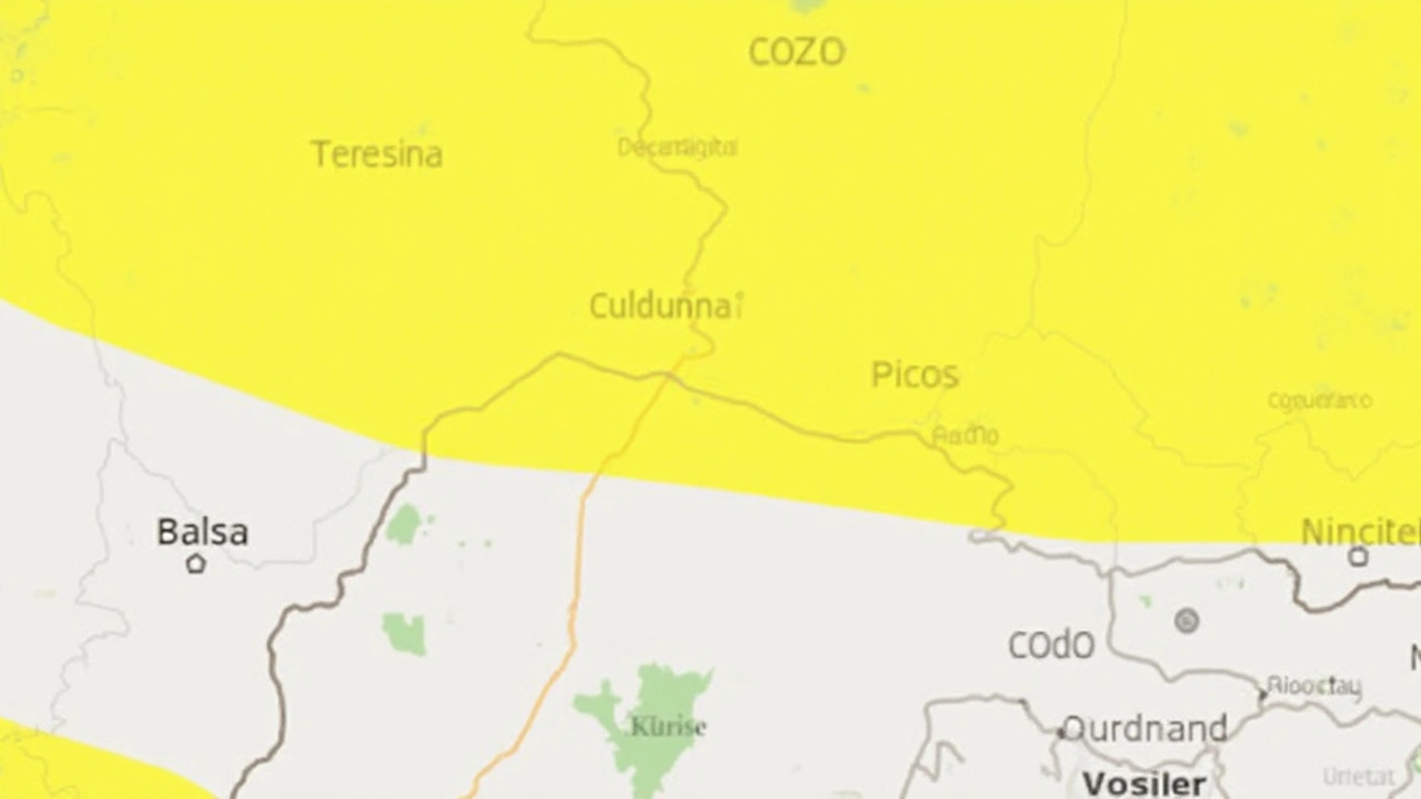 Alerta Amarelo do Inmet para Chuvas Fortes em 172 Municípios do Piauí